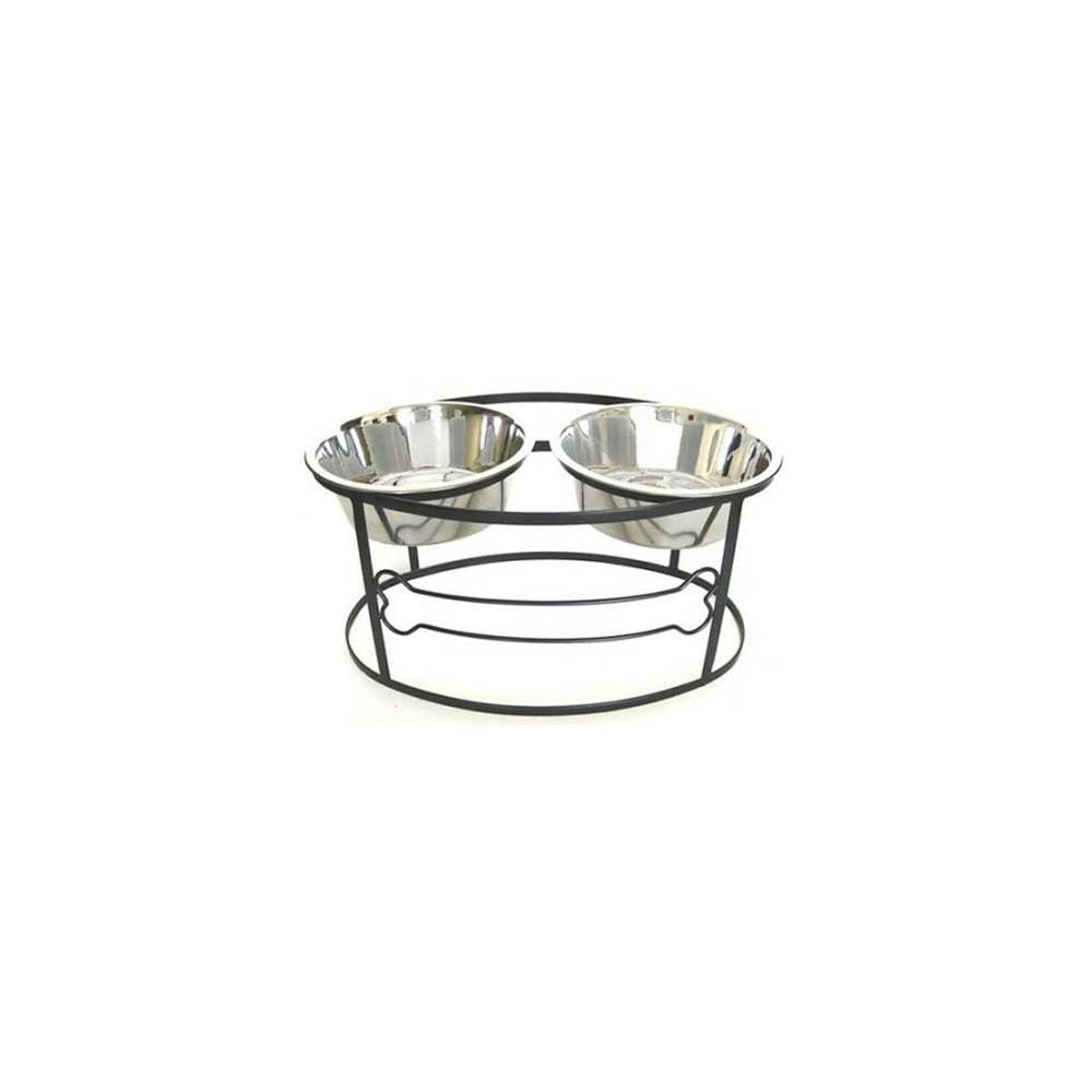 Bone Raised Double Dog Bowl - Medium