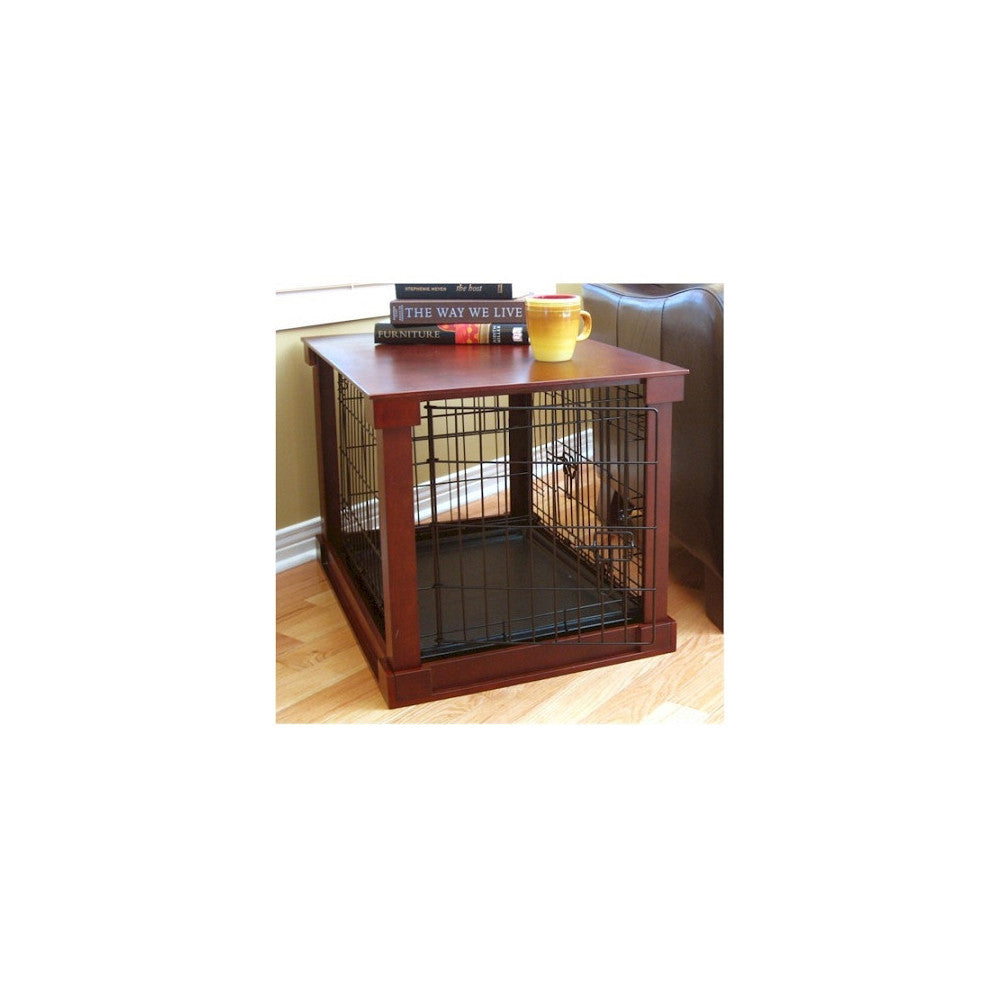 Dog Crate With Wooden Cover - Large