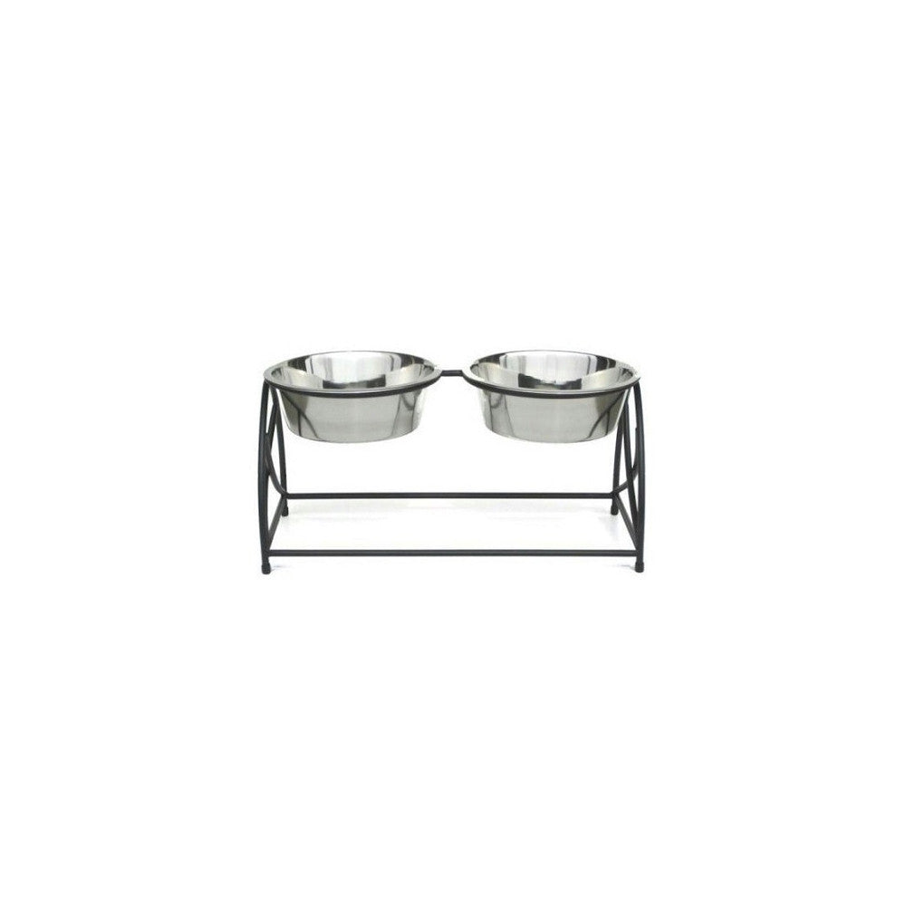 Butterfly Double Elevated Dog Feeder - Medium