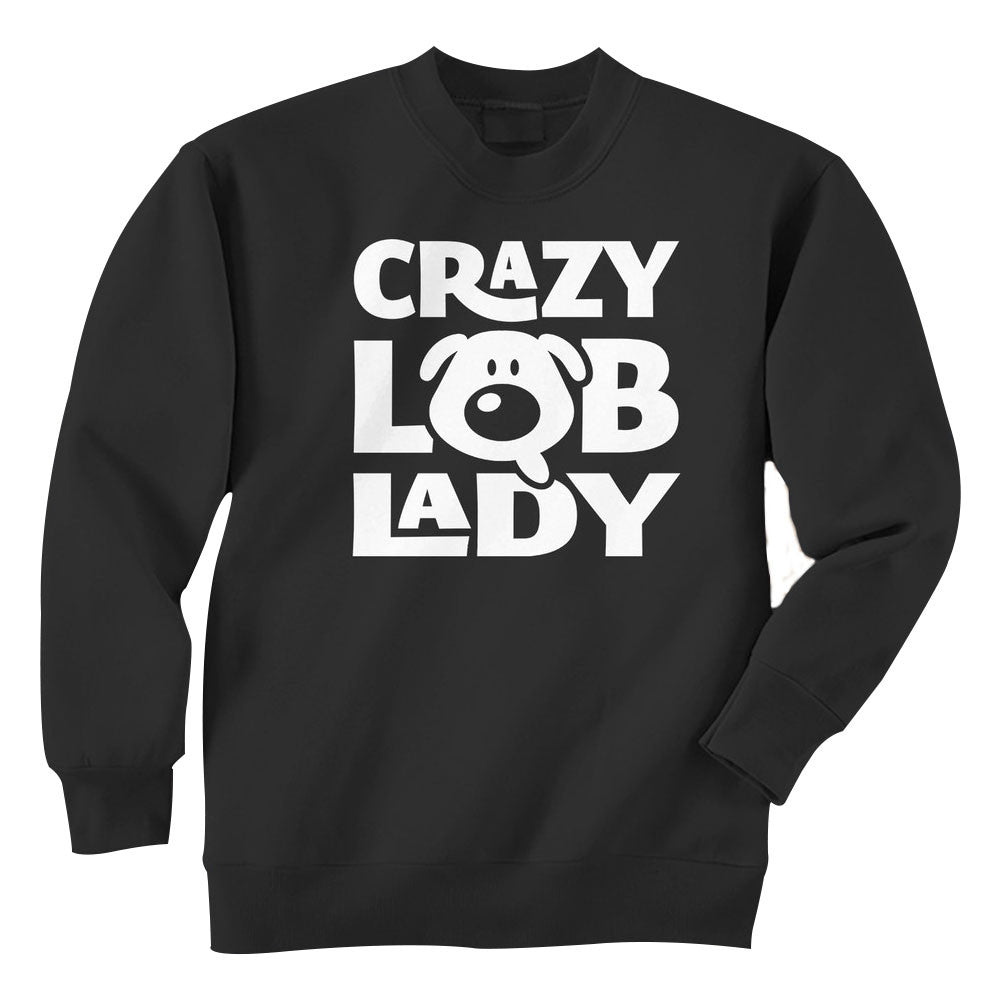 Crazy Lab Lady Crew Sweatshirt - White print on Charcoal