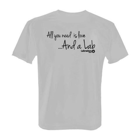 All You Need is Love and a Lab - Tee with Black Print