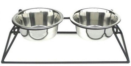 Pyramid Elevated Double Dog Feeder - Medium