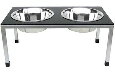 Rendezvous Double Raised Dog Bowl - Large
