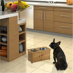 Bamboo Pet Serving Cabinet