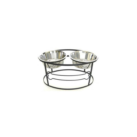 Bone Raised Double Dog Bowl - Medium