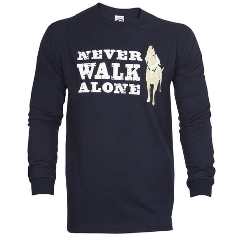 Never Walk Alone Navy, Long Sleeve Unisex Tee
