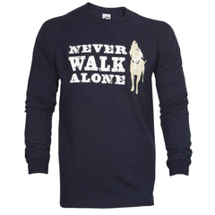 Never Walk Alone Navy, Long Sleeve Unisex Tee
