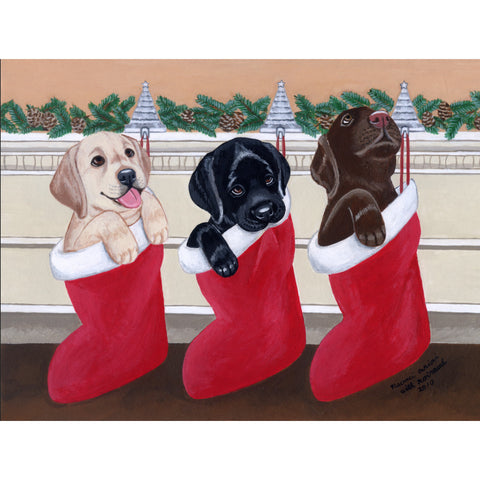 Labrador Puppy Stocking Print