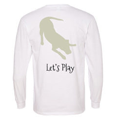 "Let's Play"Yellow Labrador T-shirt Long Sleeve