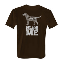 My Lab Rescued Me - Tee with White Print