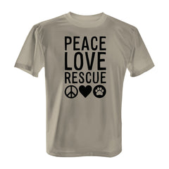 Peace Love Rescue - Tee with Black Print