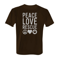 Peace Love Rescue - Tee with White Print