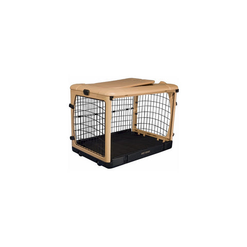 Deluxe Steel Dog Crate With Pad - Large