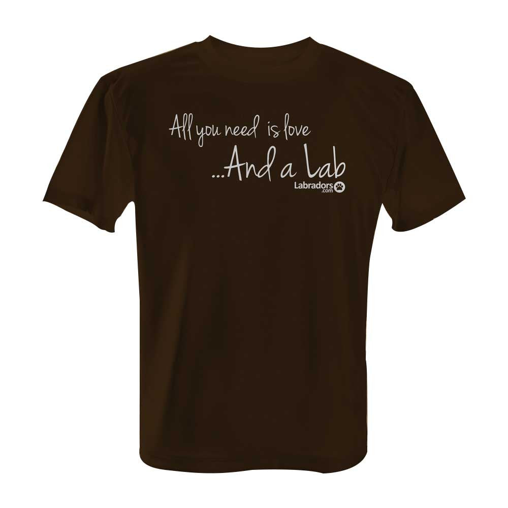 All You Need is Love and a Lab - Tee with White Print