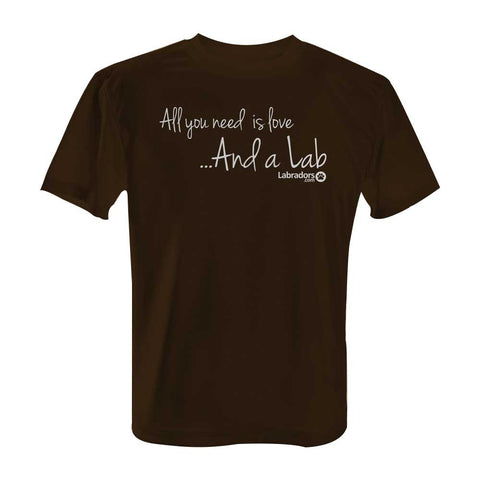 All You Need is Love and a Lab - Tee with White Print