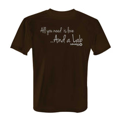 All You Need is Love and a Lab - Tee with White Print