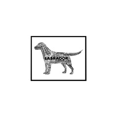 Labrador Typography Print Poster
