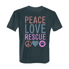 Peace Love Rescue - Tee with Colored Print