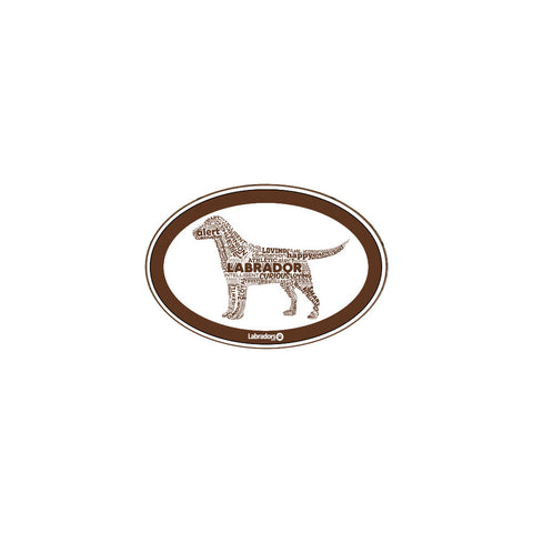 Chocolate Labrador Typography Sticker