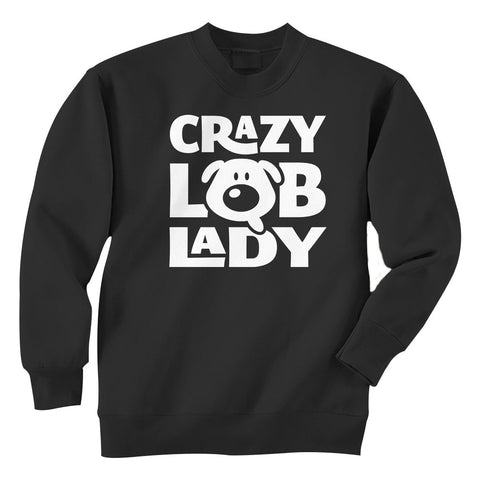Crazy Lab Lady Crew Sweatshirt - White print on Charcoal