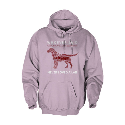 Whoever Said Diamonds Hoodie - Colored print on Pink