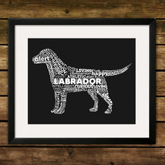 Labrador Typography Print Poster