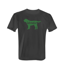 Labrador Silhouette - Tee with Green Print