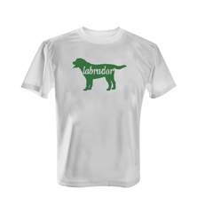 Labrador Silhouette - Tee with Green Print