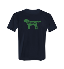 Labrador Silhouette - Long Sleeve with Green Print