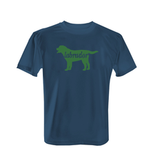 Labrador Silhouette - Tee with Green Print