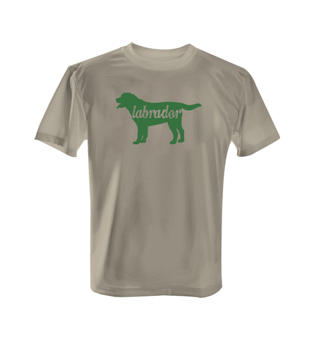 Labrador Silhouette - Long Sleeve with Green Print