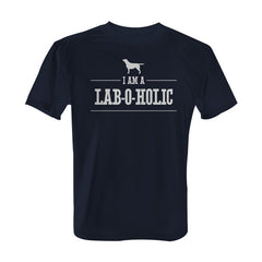 I'm a Lab-O-Holic - Tee with White Print