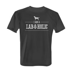 I'm a Lab-O-Holic - Tee with White Print