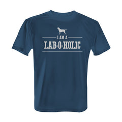 I'm a Lab-O-Holic - Tee with White Print