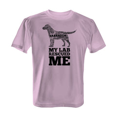 My Lab Rescued Me - Tee with Black Print