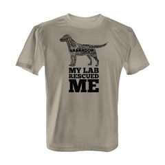 My Lab Rescued Me - Tee with Black Print