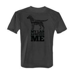 My Lab Rescued Me - Tee with Black Print