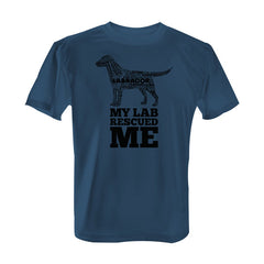 My Lab Rescued Me - Tee with Black Print