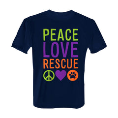 Peace Love Rescue - Tee with Colored Print