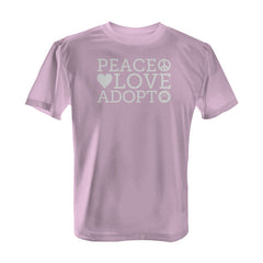 Peace Love Adopt - Tee with White Print