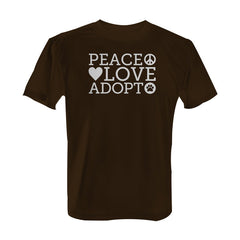 Peace Love Adopt - Tee with White Print