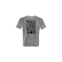 Peace Love Rescue - Tee with Black Print