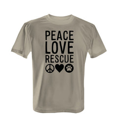 Peace Love Rescue - Tee with Black Print