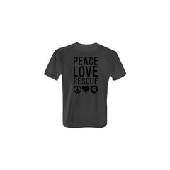 Peace Love Rescue - Tee with Black Print
