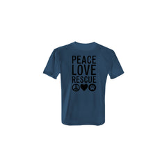 Peace Love Rescue - Tee with Black Print
