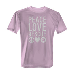 Peace Love Rescue - Tee with White Print