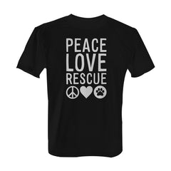 Peace Love Rescue - Tee with White Print