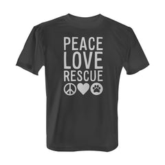 Peace Love Rescue - Tee with White Print