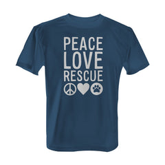 Peace Love Rescue - Tee with White Print