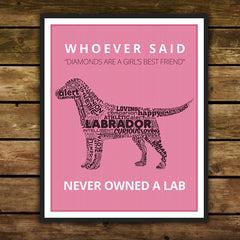 "Diamonds and Labs" Poster